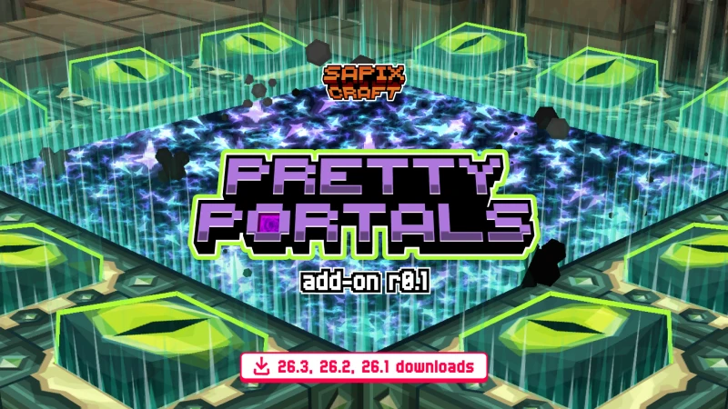 Pretty Portals add-on r0.1 download thumbnail with custom End Portal frames