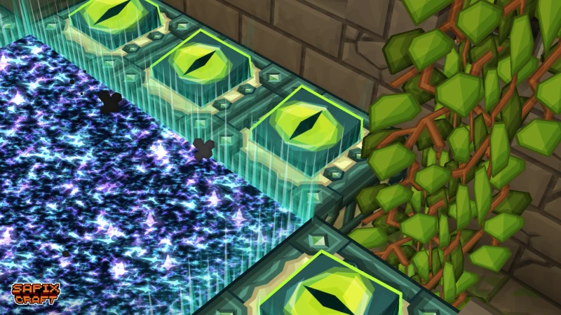 Pretty Portals add-on - close-up of the brighter portal surface and glowing frames
