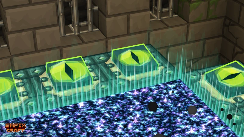 Pretty Portals add-on - slanted Eyes of Ender with glow and outlines