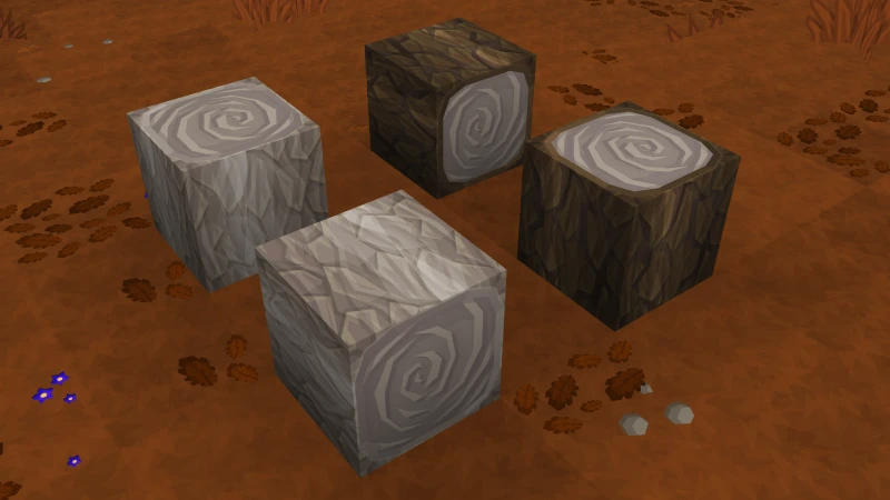 Poplar logs and stripped Poplar logs