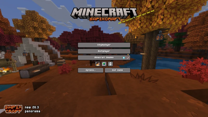 New 26.3 main menu panorama in the Dappled Forest
