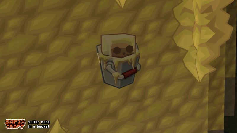 Sulfur Cube in a Bucket item
