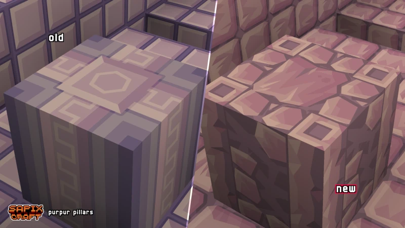 Reworked Purpur Pillar tops, old vs new