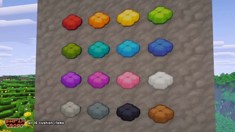 Cushion items in every color