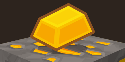 Gainful Gold tier — gold ingot over stone ore