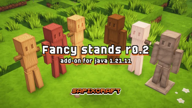 Fancy Stands add-on r0.2 featuring 8 selectable armor stand styles