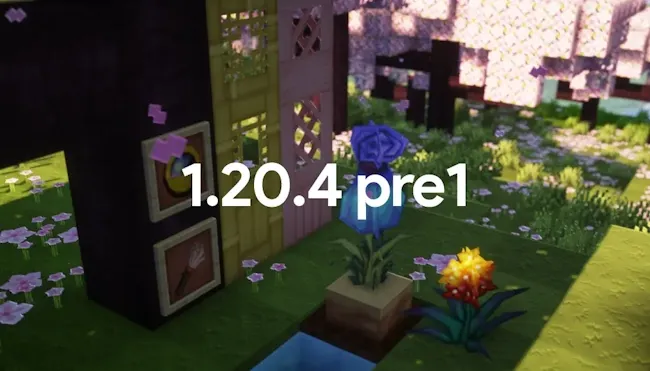 Sapixcraft Java 1.20.4 update featuring clocks, pink petals and cherry doors