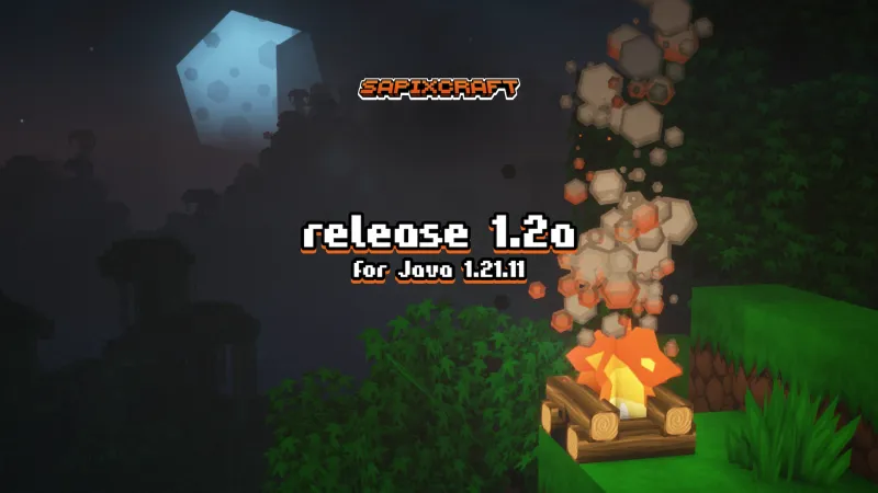 Sapixcraft 1.21.11 r1.2a — Mounts of Mayhem follow-up