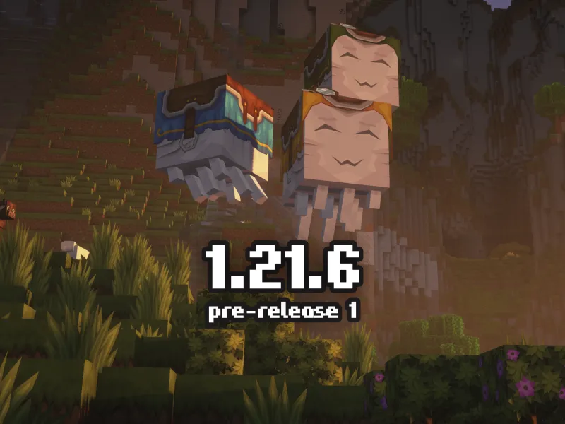 Sapixcraft Java 1.21.6 update featuring Happy Ghasts and animated menu